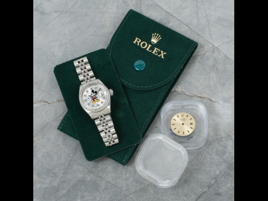 Rolex Date Lady 26 Topolino Jubilee Mickey Mouse Non-Factory Dial  Watch   6924